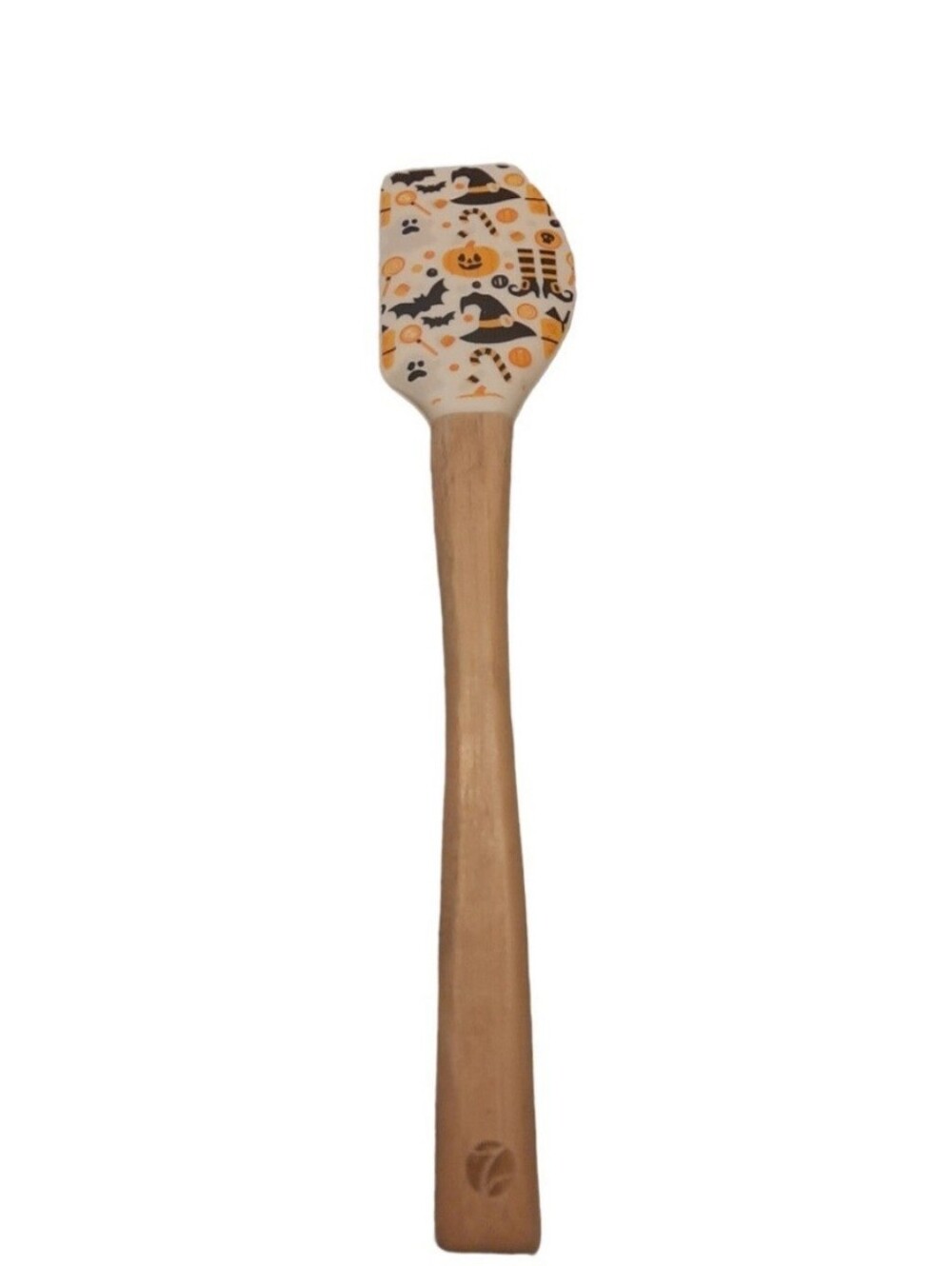 Halloween Spatula Wood Rubber Witch Bat Pumpkin Baking Kitchen Utensil